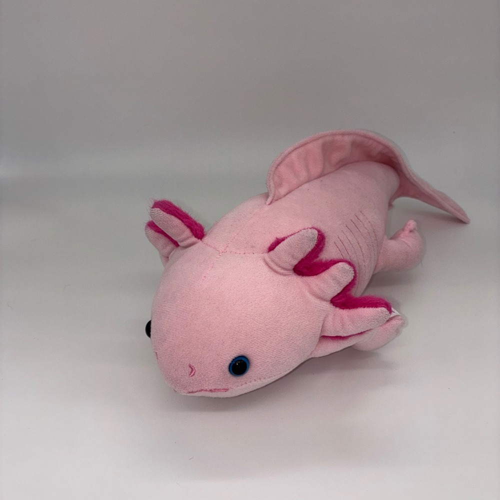 452 Kawaii Unbranded Axolotl Plush Small Pink Magenta Gills Stuffed Animal
